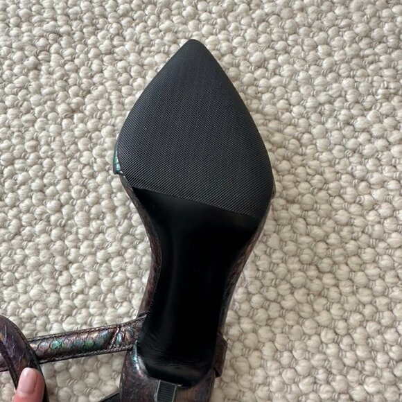 Alexander Wang Metallic Animal Skin Strappy Heels - Picture 3 of 6